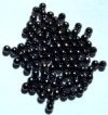 100 4mm Round Gunmetal Metal Beads